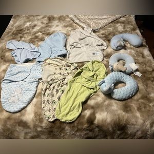 Swaddler bundle and baby shoes